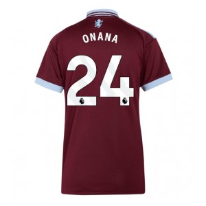 Aston Villa Amadou Onana #24 Jalkapallovaatteet Naisten Kotipaita 2026-27 Lyhythihainen